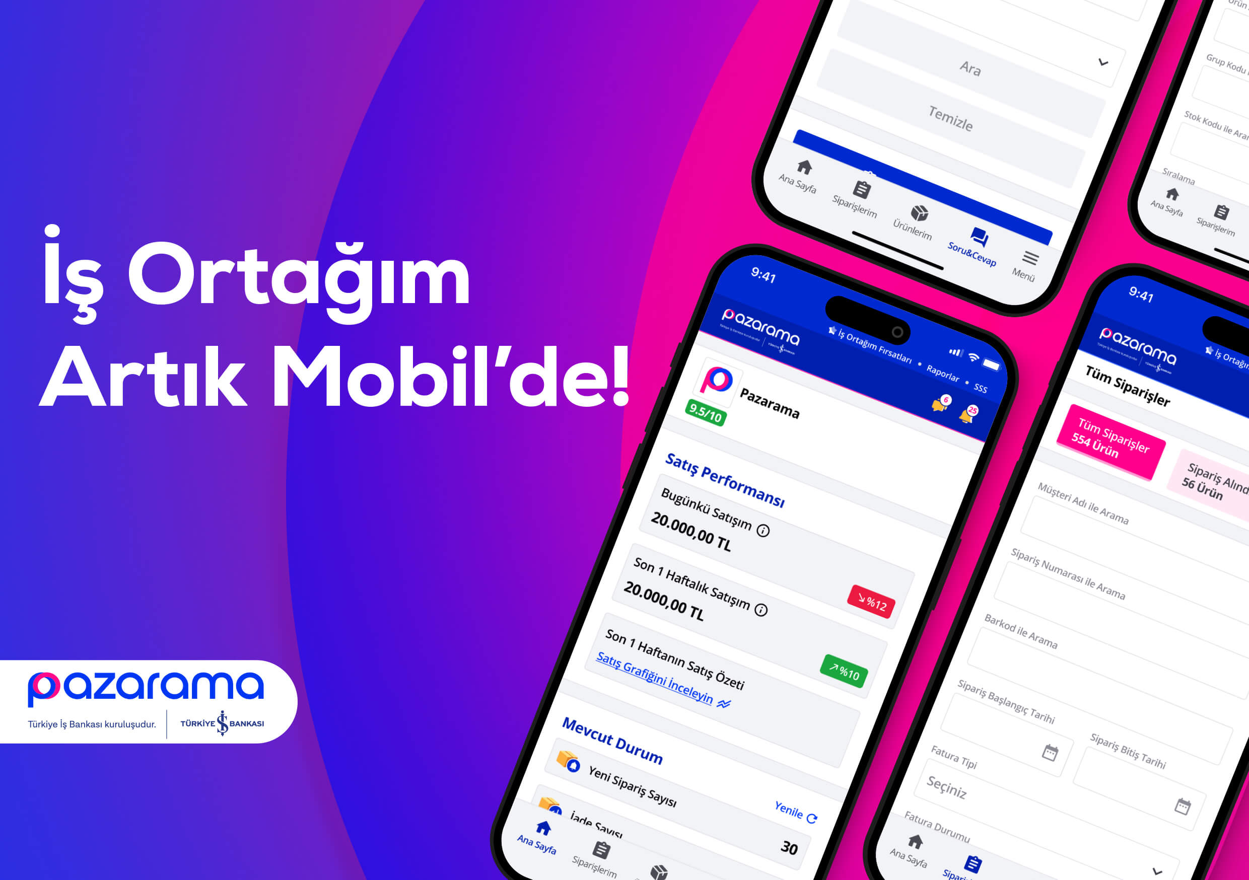 Pazarama İş Ortağım Mobil Uygulaması  App Store ve Google Play’de Yerini Aldı