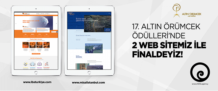 Bu Yılki Altın Örümcek Web Ödülleri’nde 1.618 Agency 2 Ayrı Dalda Finalist!