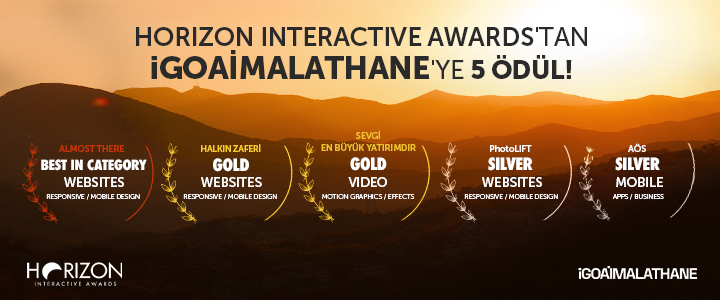 Horizon Interactive Awards'ta iGOAİMALATHANE'ye 5 Ödül Birden!