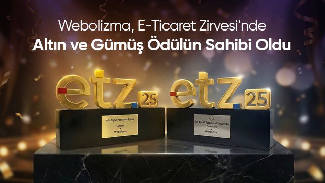 Webolizma, E-Ticaret Zirvesi 2025’te İki Prestijli Ödülle Sektörün Zirvesinde